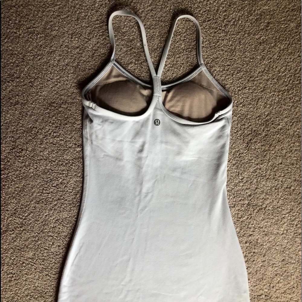 Lululemon White Power Y Tank